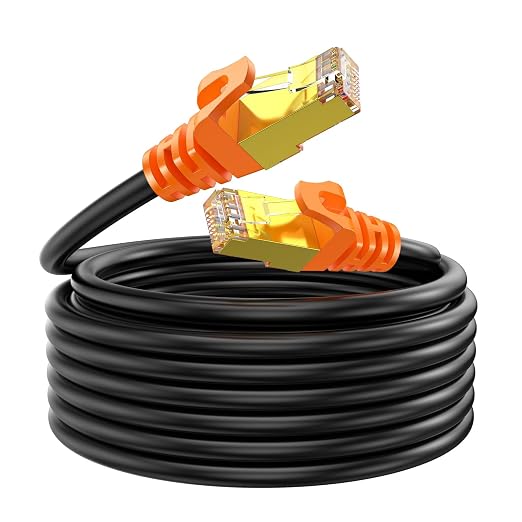 75 ft Cat 7 Ethernet Cable, Outdoor and Indoor LAN Cord by Concentrated%2Fprofessional%2Ffocu