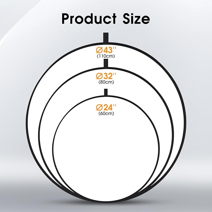 5-in-1 Light Reflector 43 Inch/110 cm Photography Diffuser Collapsible Portable - Image 7