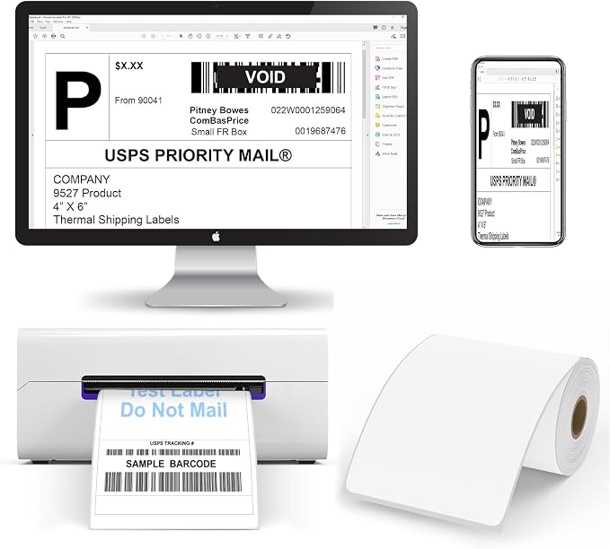 9527 Product Shipping Labels 4x6, 20 Rolls x 250 Labels, Direct Thermal - Image 6