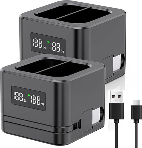 2 Pack Upgraded, Batteries Charger, A Charger Compatible by Inspirationlightsupyourlife
