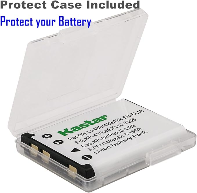 Kastar 2-Pack Li-42B Battery and AC Wall Charger Replacement - Image 2