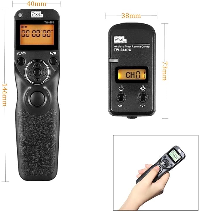Pixel Wireless Shutter Release Timer Remote Control TW283-90 Compatible - Image 4
