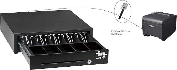 Heavy Duty Cash Register Drawer + Thermal Receipt Printer + Barcode Scanner - Image 9