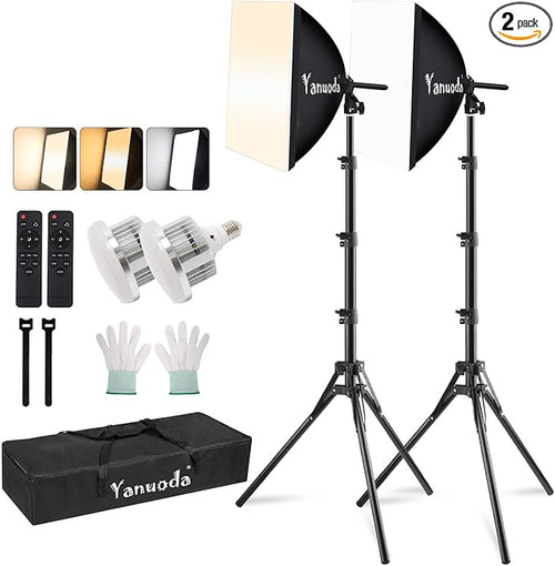 16x16'' Softbox Lighting Kit 2 Pack by Yanuoda