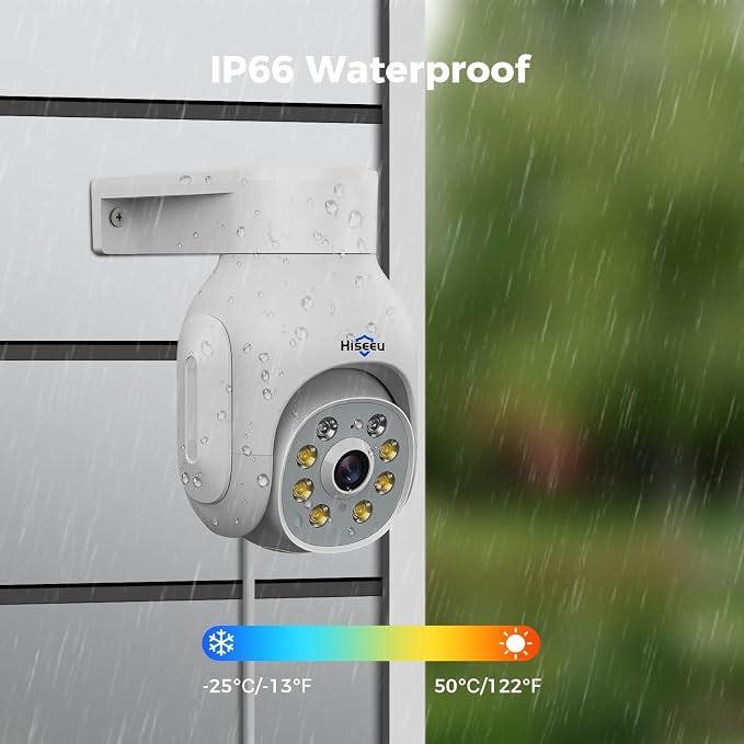Hiseeu 3MP Wireless Outdoor Security Camera, 2.4G/5G WiFi, Color Night Vision - Image 8