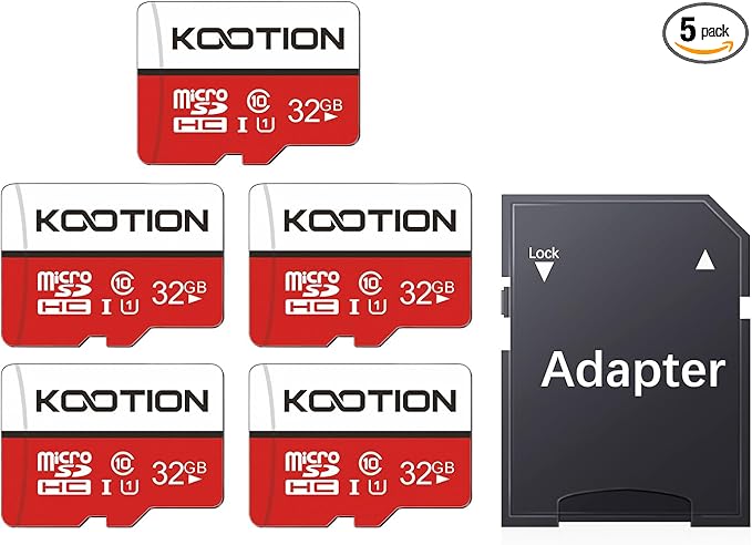 KOOTION 32GB Micro SD Card 5 Pack, Class 10 MicroSDHC Flash Memory Card by KOOTION