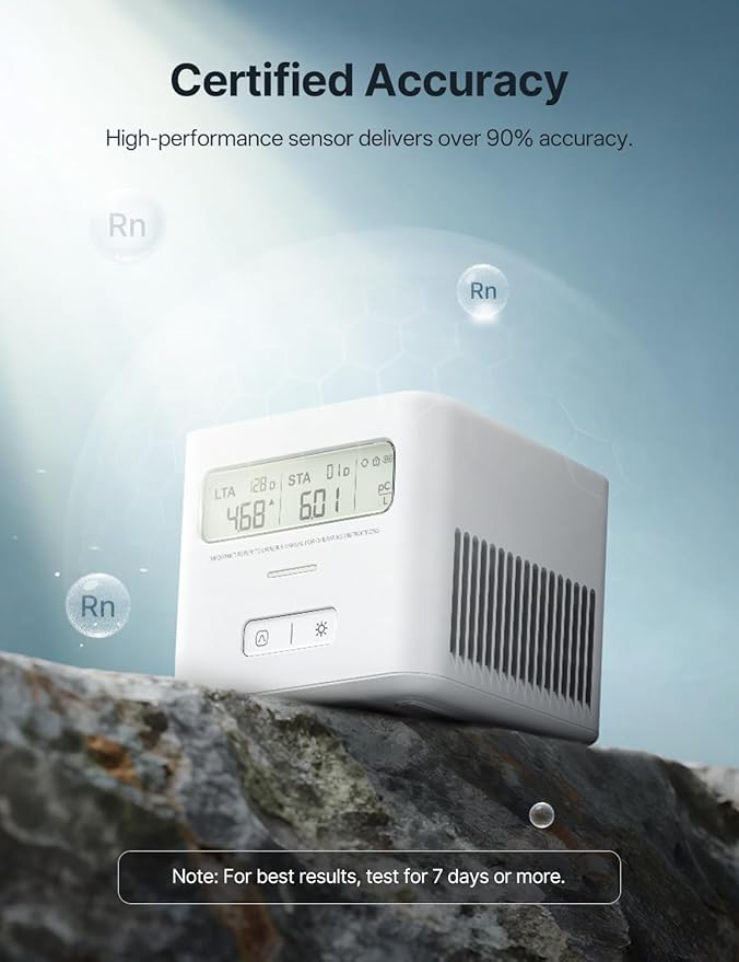 X-Sense Radon Detector for Home, Zero Lab Fees, No Installation Required - Image 2