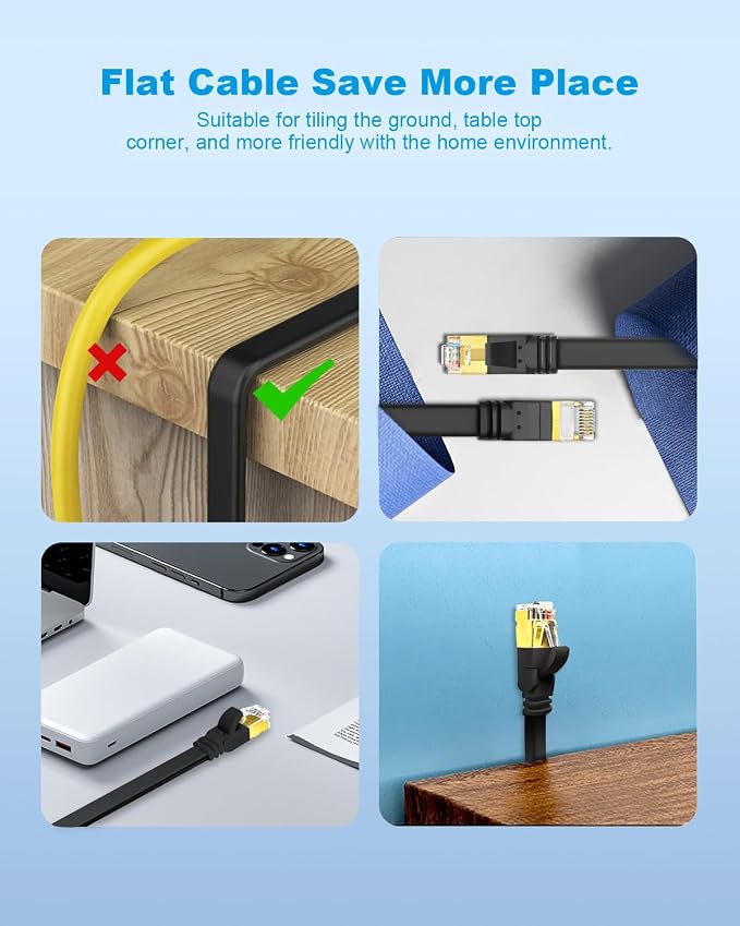 Yauhody CAT8 Ethernet Cable, CAT 8 Cable High Speed 40Gbps 2000MHz 26AWG SFTP - Image 4