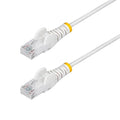 StarTech.com 2ft White Slim CAT6 Ethernet Cable, Snagless RJ45, 28AWG Pure Bare by StarTech