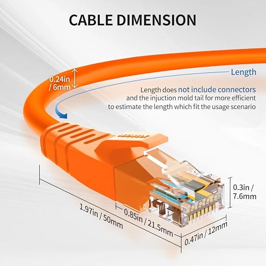 Cat6 Ethernet Cable 6 Feet 10 Pack Network RJ45 Cat6 Internet Patch Cable - Image 6