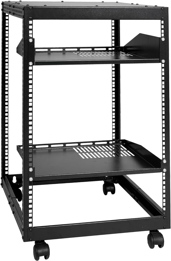 VEVOR 15U Open Frame Server Rack, Free Standing or Wall Mount Network Server by VEVOR
