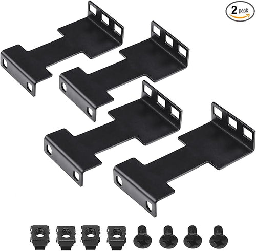 2 Pcs Server Rack Depth Extender, 1U Recessed Rack Extender Deep Mount Adapter by Aiwaiufu