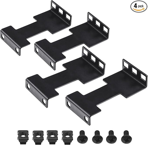 4 Pcs Server Rack Depth Extender, 1U Recessed Rack Extender Deep Mount Adapter by Aiwaiufu