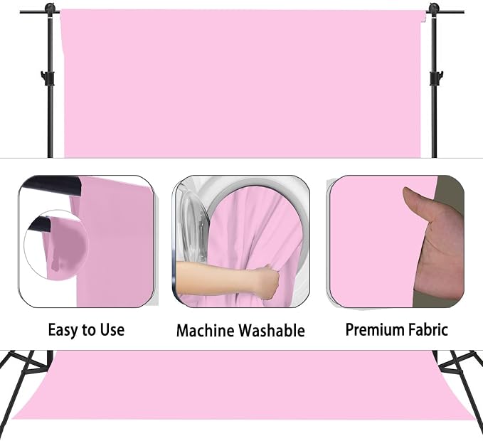 Pink Photography Backdrops, Photo Booth Video Shooting Photo Backdrop, Portrait - Image 6