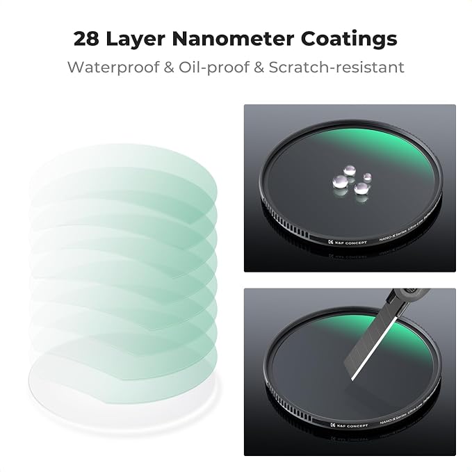 K&F CONCEPT 67mm Shockproof & Ultra Low Reflectivity MCUV Lens Protection Filter - Image 6