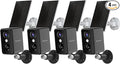 Septekon 2K Security Cameras Wireless Outdoor 4 Pack, Solar Battery Powered by Septekon