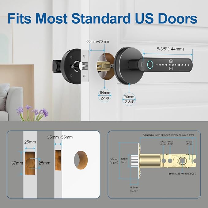 BIWIBON Fingerprint Door Lock – Fingerprint Door Knob - Image 6