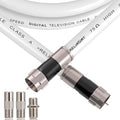 50ft RG6 Coaxial Cable White, 75 Ohm Coax Cable by RELIAGINT