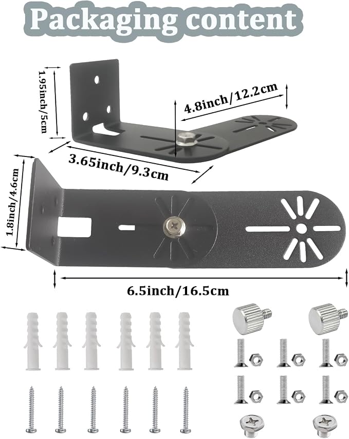 2Pack Metal Swivel Wall Mount Bracket - Image 5