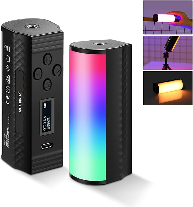NEEWER Basic Magnetic Handheld Light Wand, 360° Full RGB Mini LED Video Light by Neewer