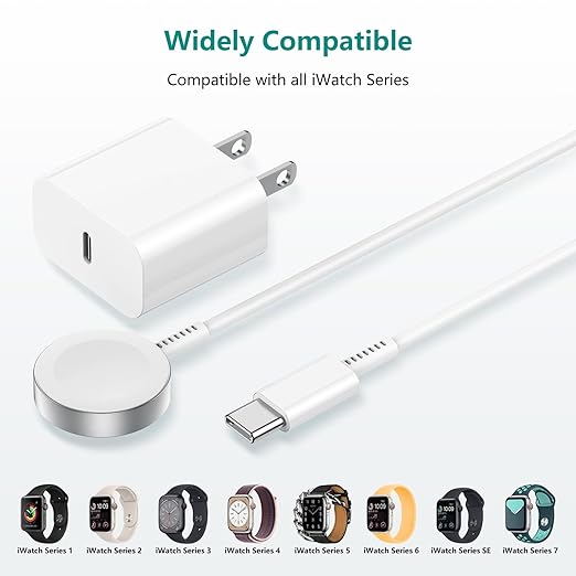 Upgraded Apple Watch Charger, Magnetic Fast Charger, USB C Charger Block Plug - Image 7