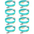 LC to LC Multimode Fiber Patch Cable, 16ft/5m-8PACK MM OM3 Fiber Optic Cable by RamboCables