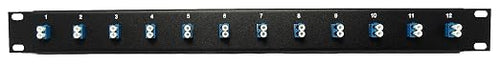 12 Port LC Fiber Optic Cable Patch Panel Singlemode 19" - Image 2