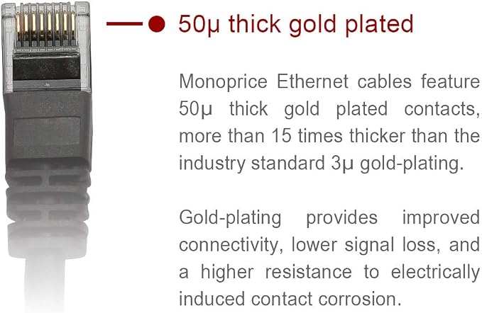 Monoprice Cat5e 7ft Purple Patch Cable UTP 24AWG 350MHz Pure Bare Copper - Image 3