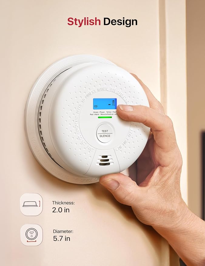 X-Sense Smoke Detector Carbon Monoxide Detector Combo, 10-Year Battery Smoke - Image 7