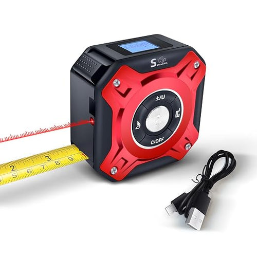 2 in 1 Laser Tape Measure with Level | 131ft/40M Laser Distance Meter Display by SUNHAIXIA