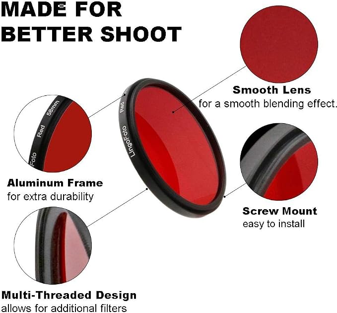 6pcs Round Full Color Lens Filter Set Red Orange Yellow Green Blue Purple+ 6 - Image 3