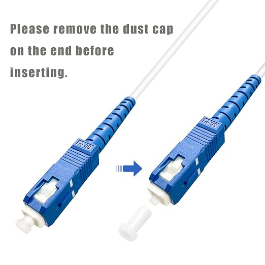 5 Meters SC to SC Fiber Optic Patch Cable, Armored Single Mode SC/UPC to SC/UPC - Image 4