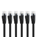 Yauhody CAT 6 Ethernet Cable 3ft 6-Pack Black, High Speed Solid Flat CAT6 by Yauhody