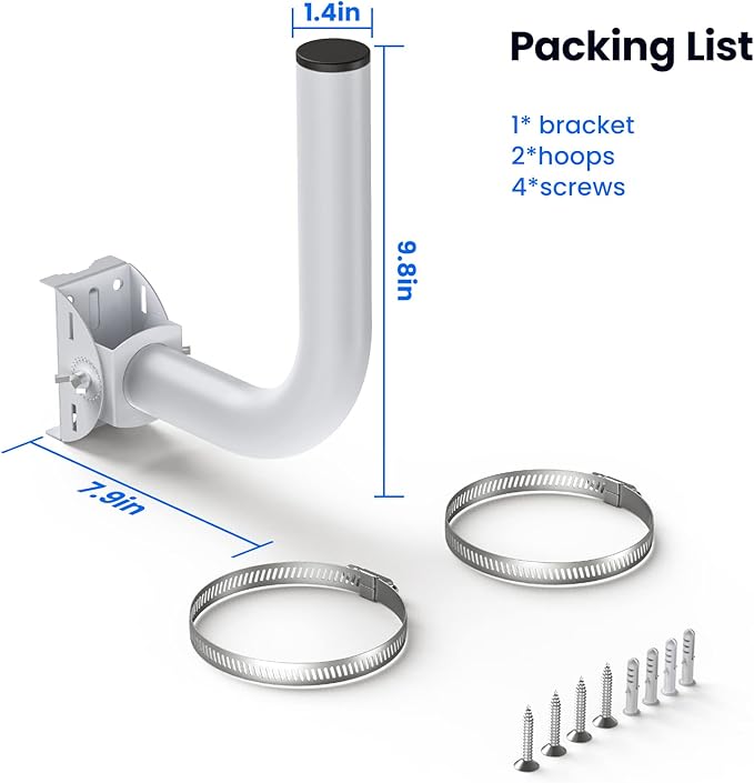 Universal Wireless Bridge Bracket Mount, ULNA Pole and Wall-Mounted Mount - Image 7