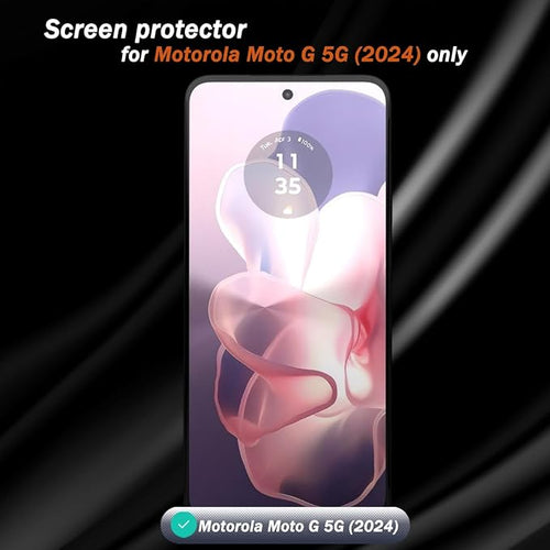 2 Pack Privacy Tempered Glass for Motorola Moto G 5G Screen Protector, 9H - Image 2