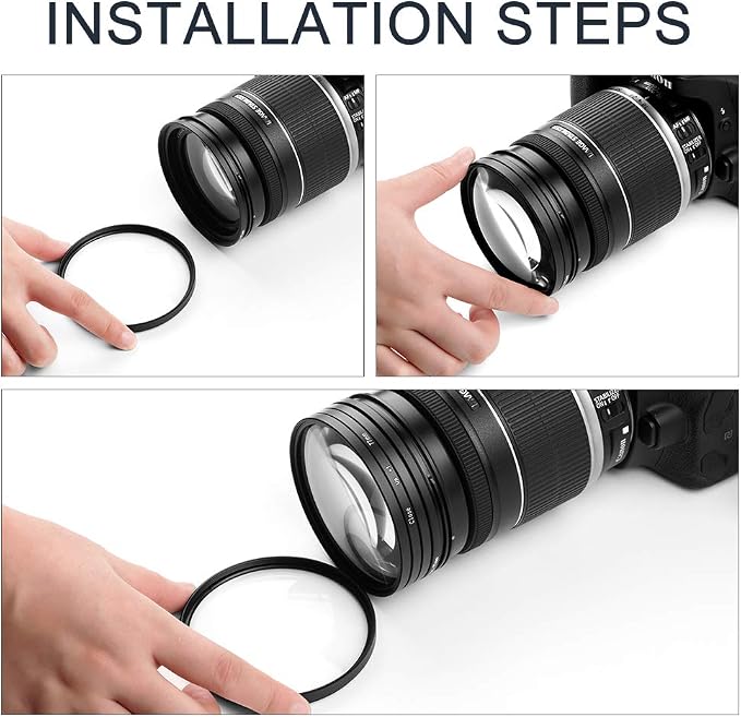 72mm Close-up Filter Kit 4 Pieces Macro Filter Accessory Close-up Lens Filter - Image 4