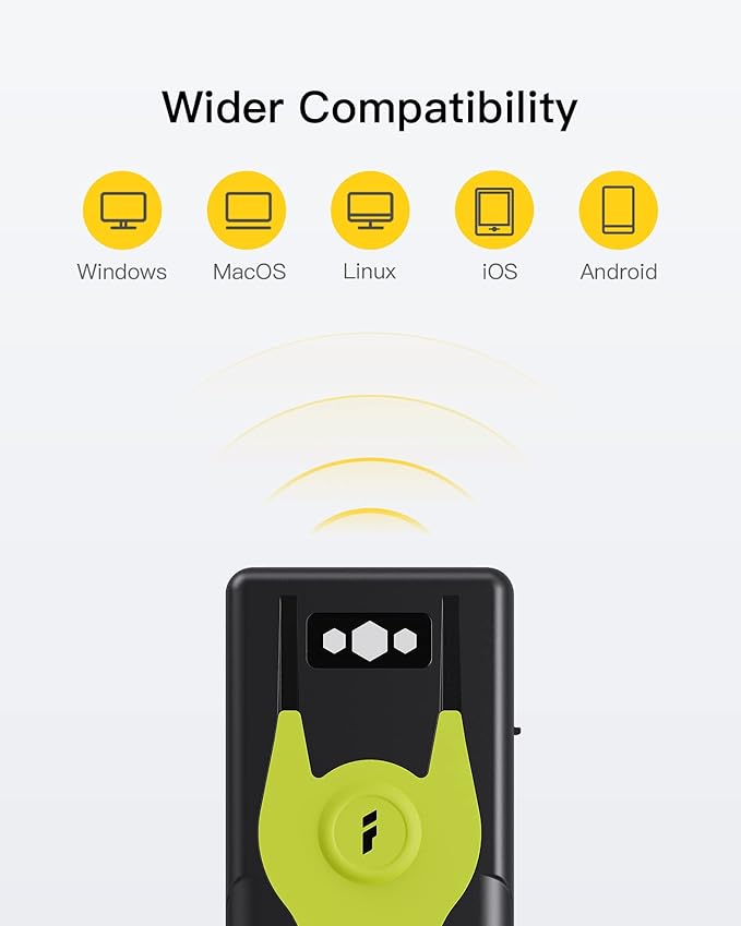 Inateck Mini 2D Barcode Scanner — Bluetooth, 2.4G & USB 3-in-1 Wireless - Image 3