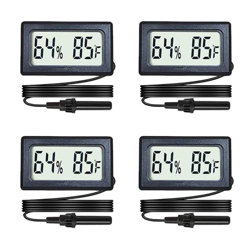 4-Pack Mini Digital Hygrometer Thermometer Gauge by BuynowonVeanic