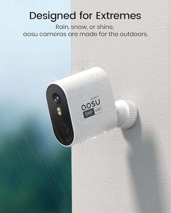 aosu 3K/5MP Solar Security Cameras Wireless Outdoor Home Surveillance System - Image 8