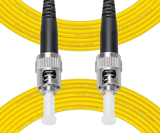 Fibergaga-0.5m OS2 ST to ST Fiber Patch Cable, Single Mode, Length Option: by Fibergaga