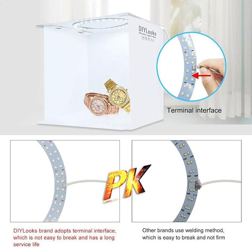 23cm Ring LED Panel Folding Portable Light Photo Lighting Studio Shooting Tent - Image 2