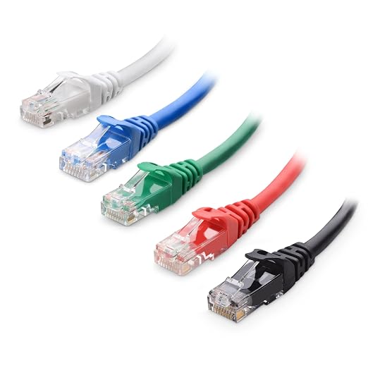 Cable Matters 10Gbps 5-Color Combo Snagless Cat 6 Ethernet Cable - 10ft by CableMatters