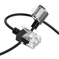 Cat6A Ethernet Cable 90 Degree Right Angled 15FT, Flexible Slim & Ultra Thin by Thzzhnno