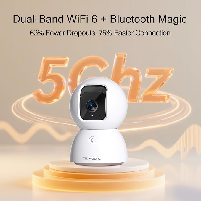 5G Security Camera Indoor 2-Pack, No-Monthly-Fee AI Tracking Facial Recognition - Image 2