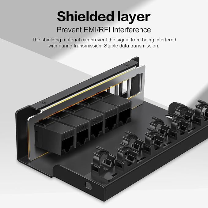 Patch Panel 8 Port with 8pcs Cat6 Keystone Jack【EC Listed】 UTP No Rust and - Image 4