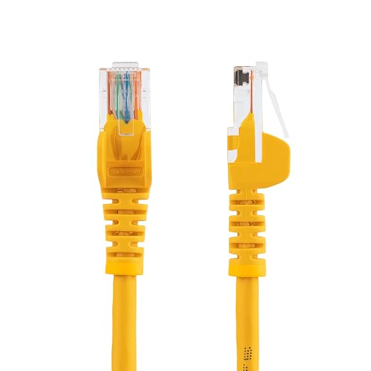 StarTech.com Cat5e Ethernet Cable - 15 ft - Yellow- Patch Cable - Snagless - Image 2