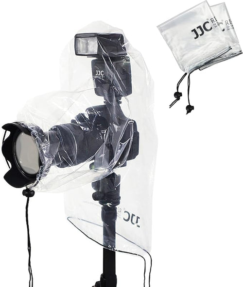 2 Pack Camera Rain Cover with Flash Clear Dust Proof Sleeve Protection by Kiorafoto