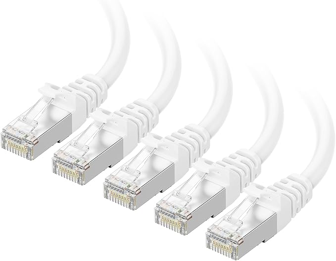 Cable Matters 10Gbps 5-Pack Snagless Shielded Cat 6A Ethernet Cable - 14ft by CableMatters
