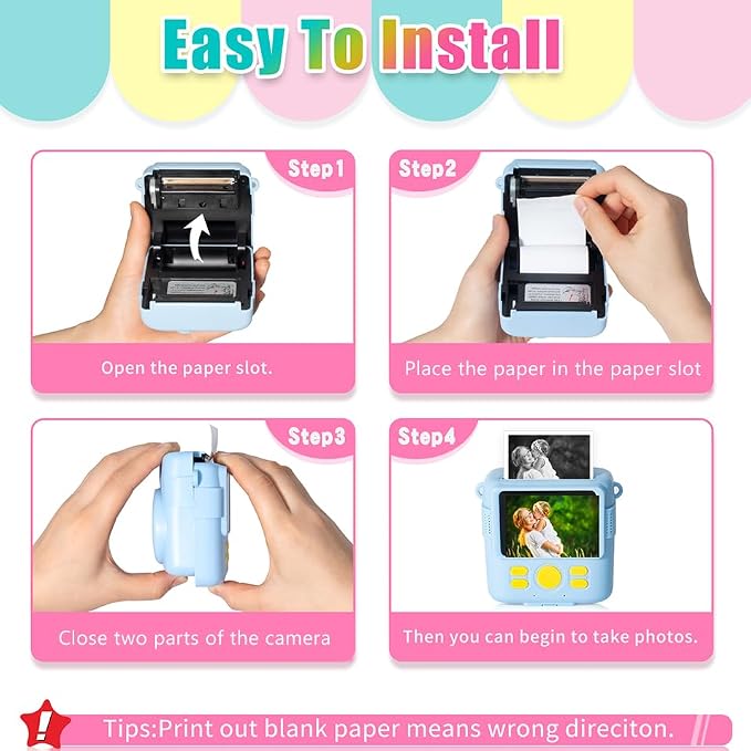 25 Rolls Instant Print Camera for Kids Refill Print Paper - Image 7
