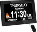 10.1'' Extra Large Digital Clock, 1280*800p HD Display, Dementia Clock by Flyruit